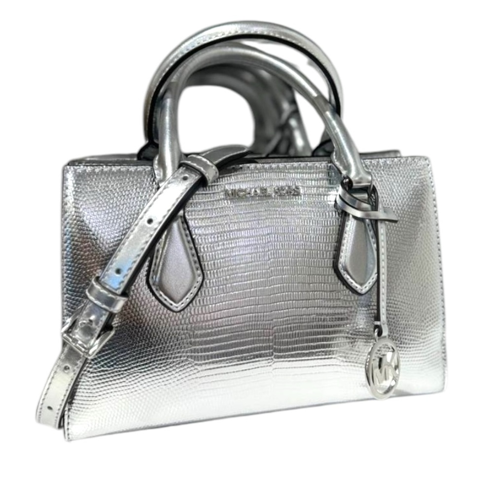 NWT MICHAEL KORS ‘Sheila’ SNAKE EMBOSSED HANDLE CROSSBODY BAG - Picture 3 of 11